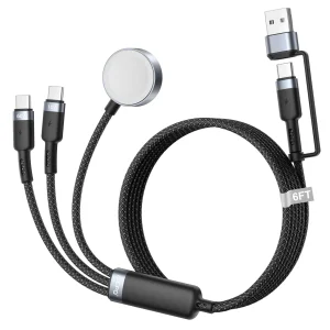 3-in-2 USB-C Fast Charging Cable with Apple Watch Charger