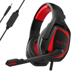 3.5mm Wired Gaming Headset with Mic & Noise-Isolating Over-Ear Design