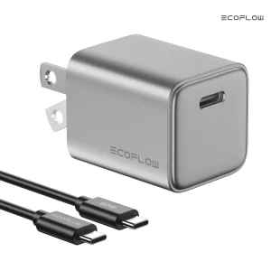 GaN USB-C Fast Charger with Foldable Plug & Cable