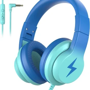 Kids Wired Over-Ear Headphones with Microphone & Volume Limit
